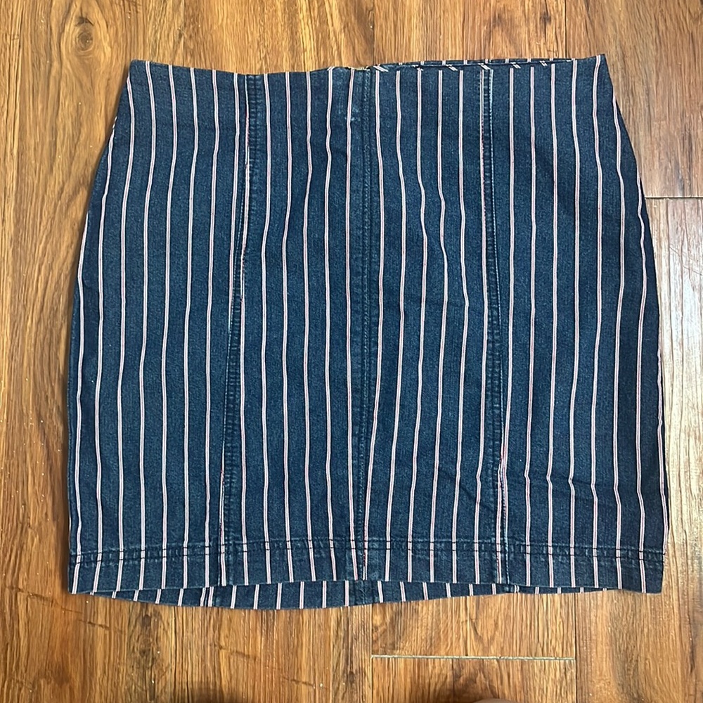 Altar’d State red and white striped pencil skirt